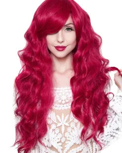 Rockstar Wigs Long Wavy Cranberry Premium Wig Hot