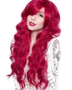 Rockstar Wigs Long Wavy Cranberry Premium Wig Hot