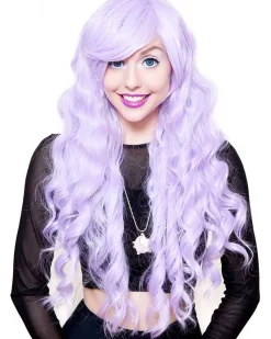 Rockstar Wigs Long Wavy Premium Lavender Wig 70Cm Store