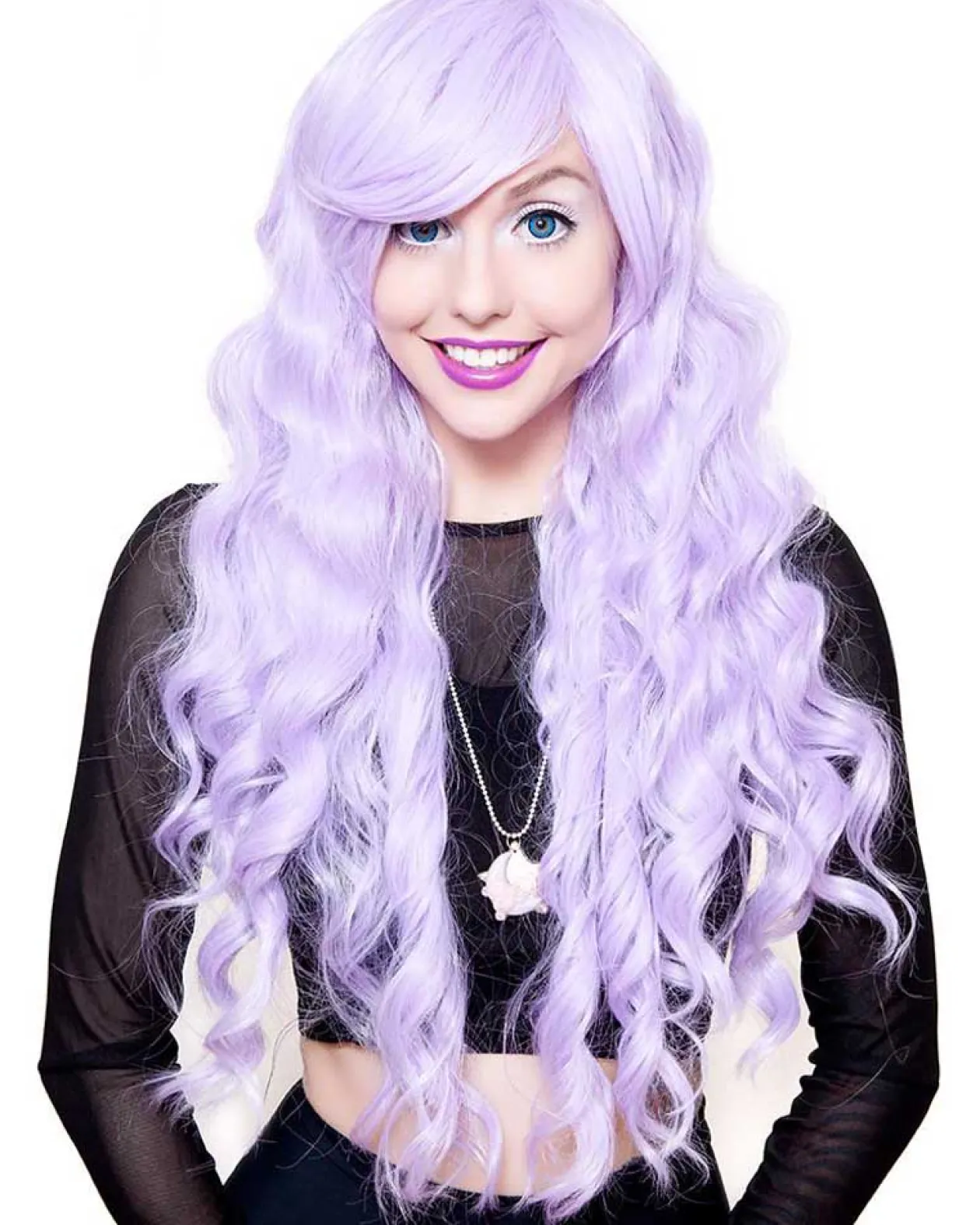 Rockstar Wigs Long Wavy Premium Lavender Wig 70Cm Store