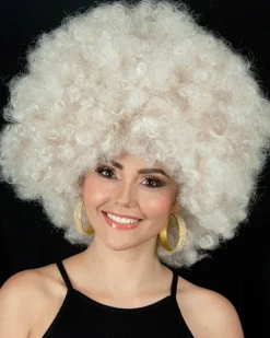 Allaura Wigs and Hair Mega Curly Blonde Wig Fashion