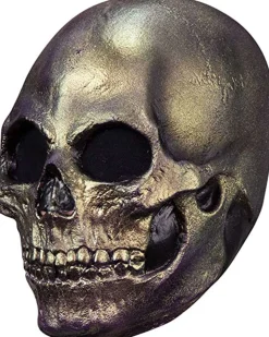 Ghoulish Productions Metallic Gold Skull Deluxe Mask Discount