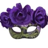 Tomfoolery Mia Day Of The Dead Purple Flowers Half Mask Hot