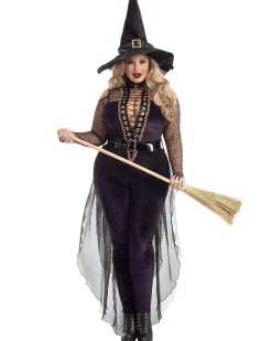Party King Midnight Violet Witch Plus Size Womens Costume Clearance