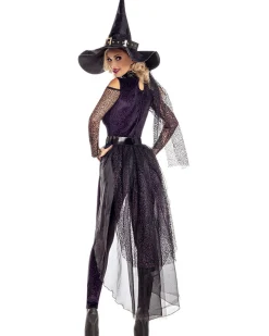 Party King Midnight Violet Witch Womens Costume Cheap