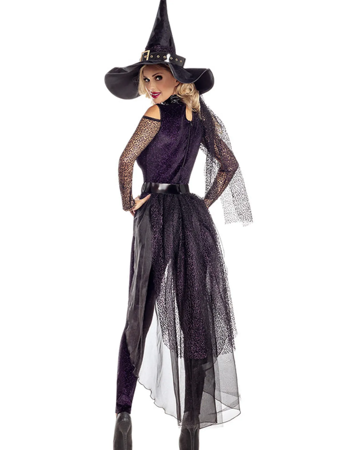 Party King Midnight Violet Witch Womens Costume Cheap