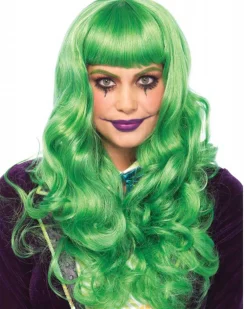 Leg Avenue Misfit Long Wavy Green Wig Cheap