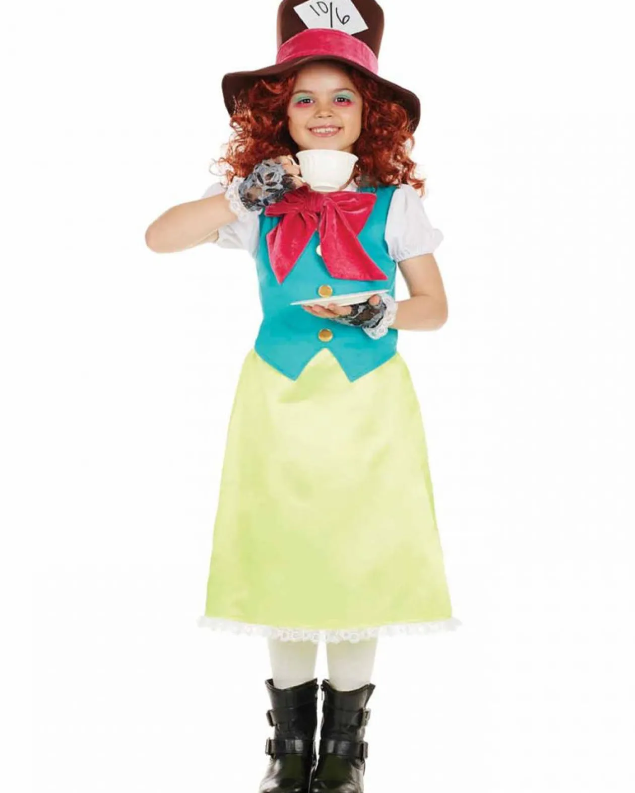Fun Shack Miss Hatter Dress Girls Costume Sale