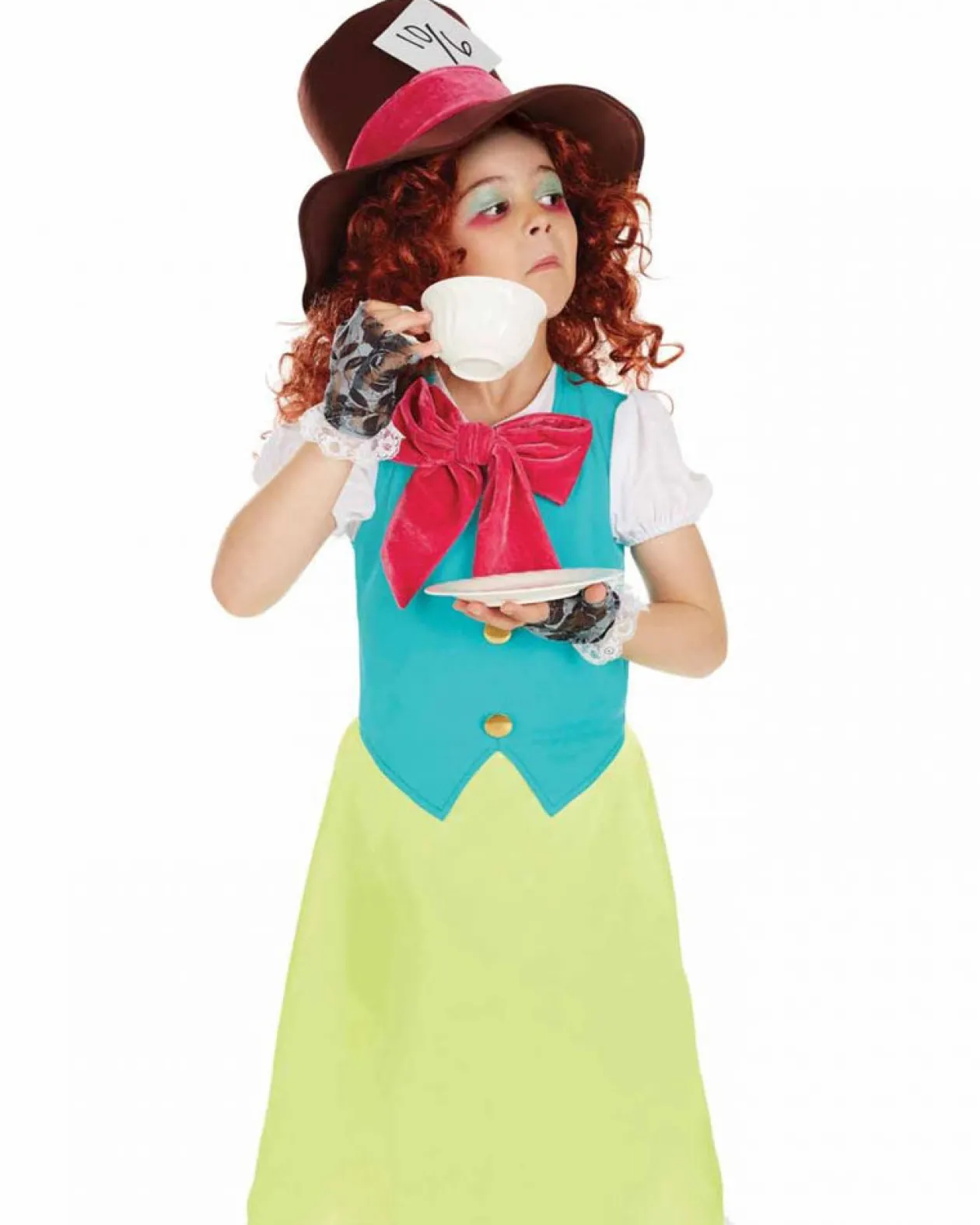 Fun Shack Miss Hatter Dress Girls Costume Sale