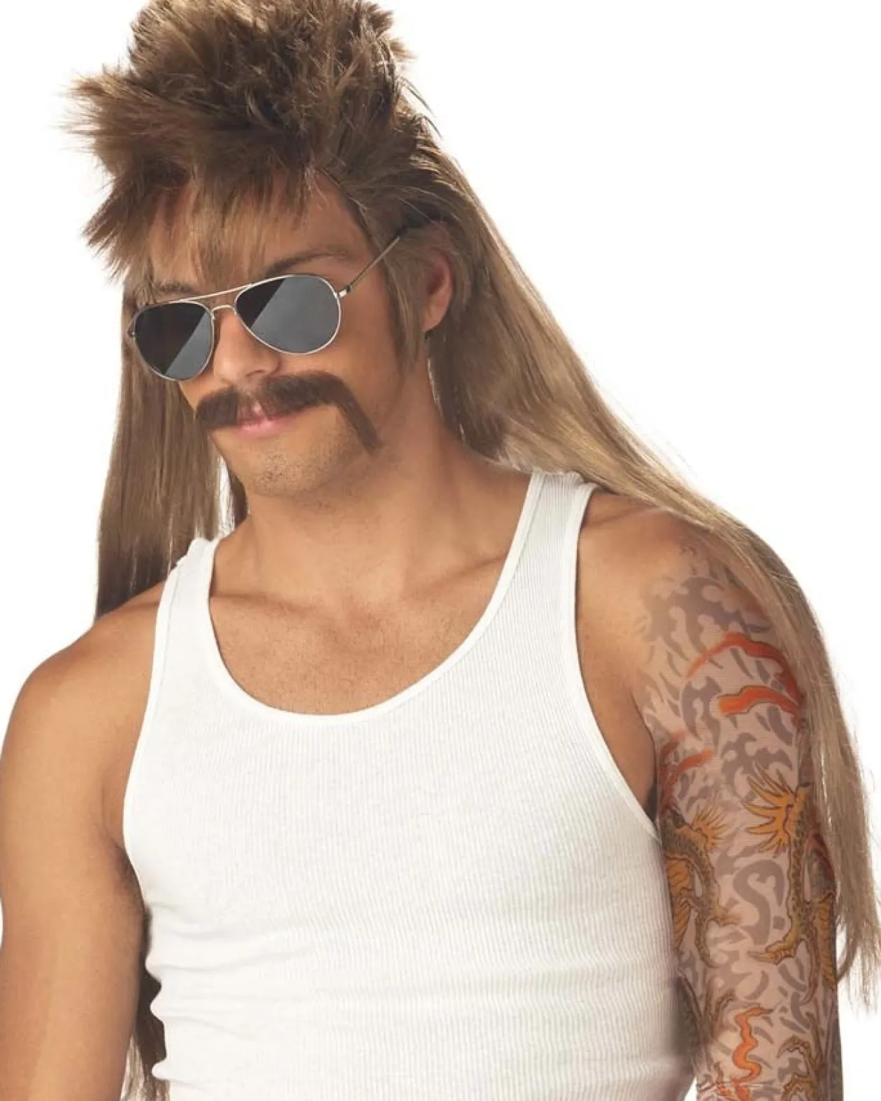 California Costumes Mississippi Mudflap Brown Wig And Moustache Best