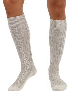 * Natural Dark Cream German Trachten Long Socks Sale