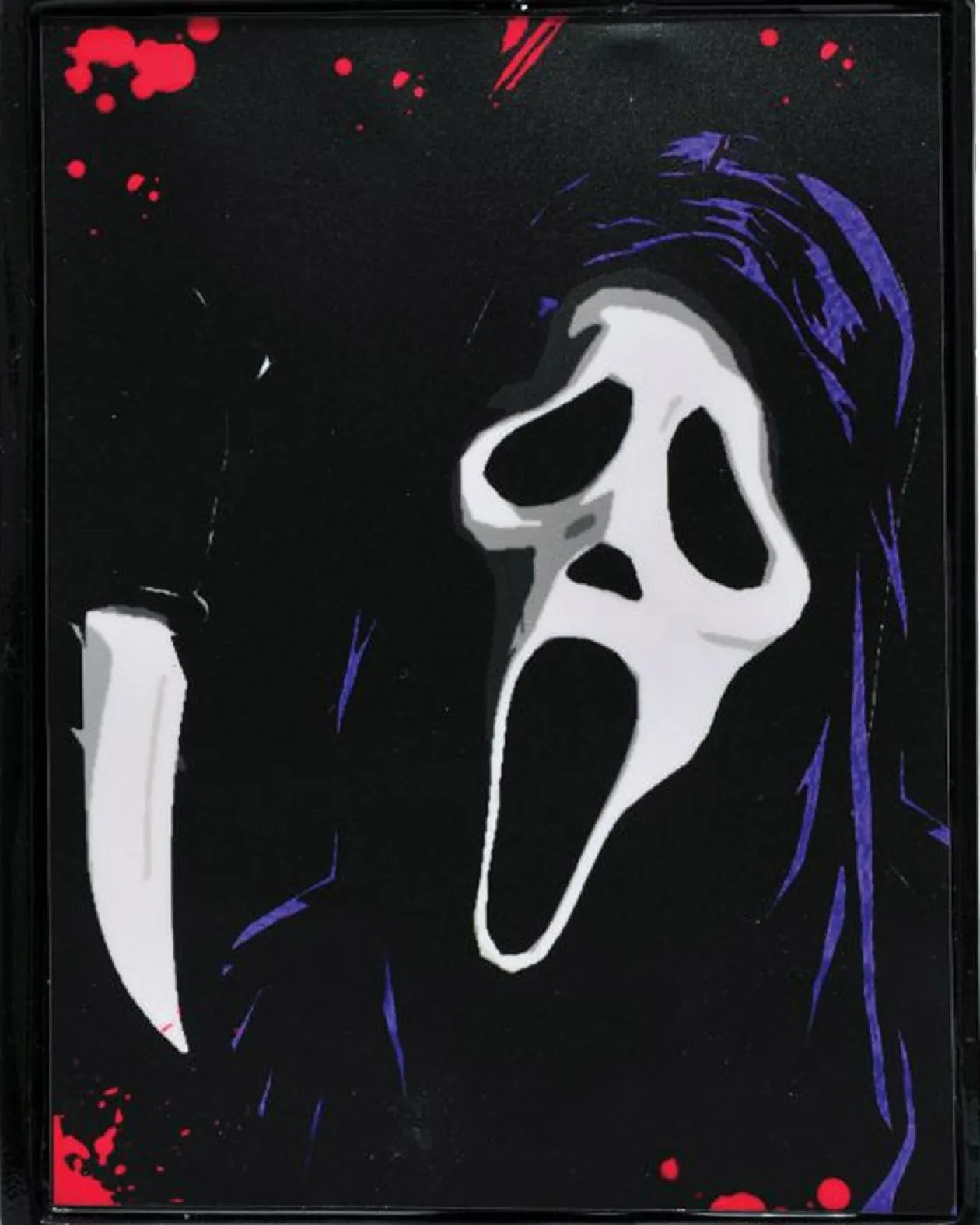 Fun World Neon Bright Light Up Ghost Face Sign 28Cm Fashion