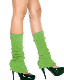 Music Legs Neon Green Ribbed Leg Warmers Cheap