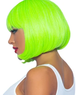 Leg Avenue Neon Green Short Bob Wig Outlet