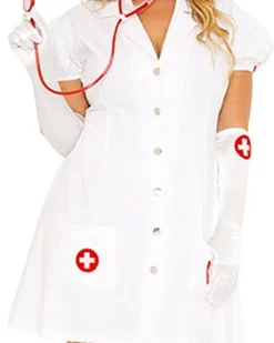 Music Legs Nurse On Duty Womens Plus Size Costume Discount