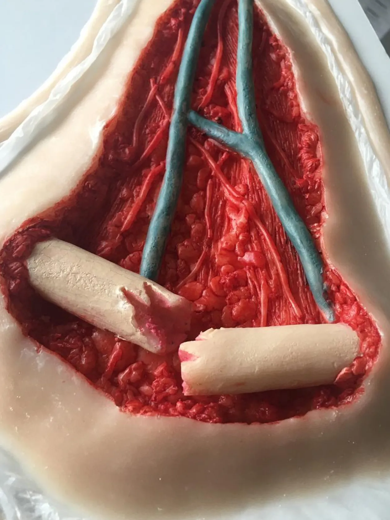 ForensicFX Studios Open Collarbone Wound Prosthetic Clearance