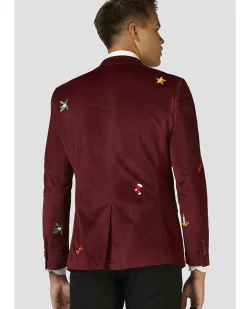 Opposuits Opposuit Christmas Icons Burgundy Deluxe Mens Blazer Online