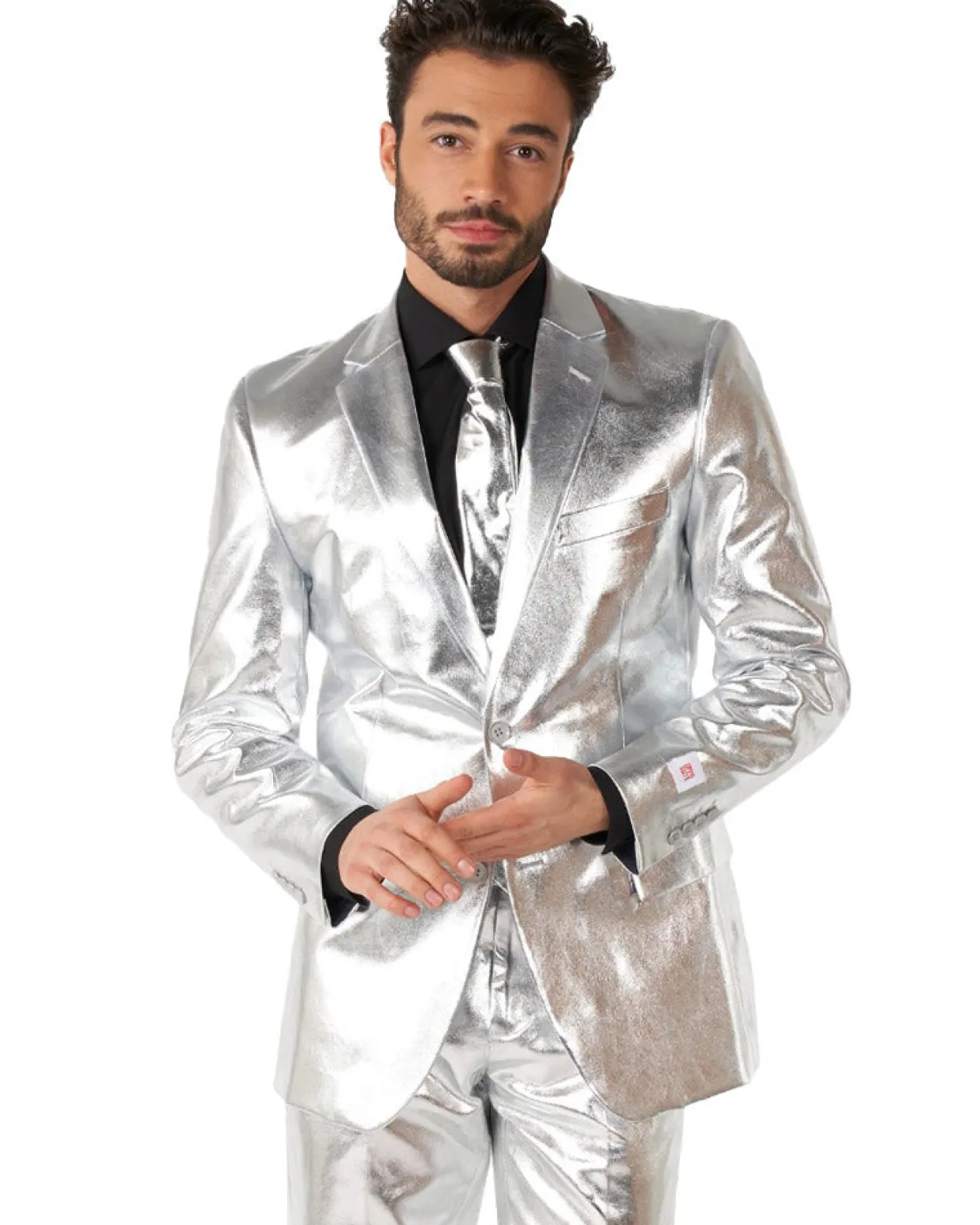 Opposuits Opposuit Shiny Silver Premium Mens Suit Fashion