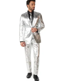 Opposuits Opposuit Shiny Silver Premium Mens Suit Fashion