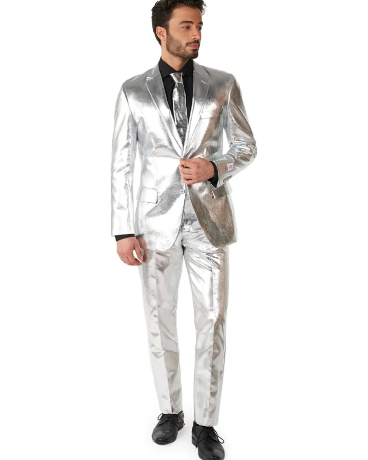 Opposuits Opposuit Shiny Silver Premium Mens Suit Fashion