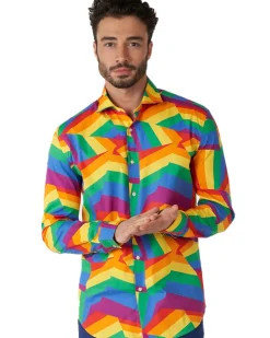 Opposuits Opposuit Zig Zag Rainbow Mens Shirt Clearance