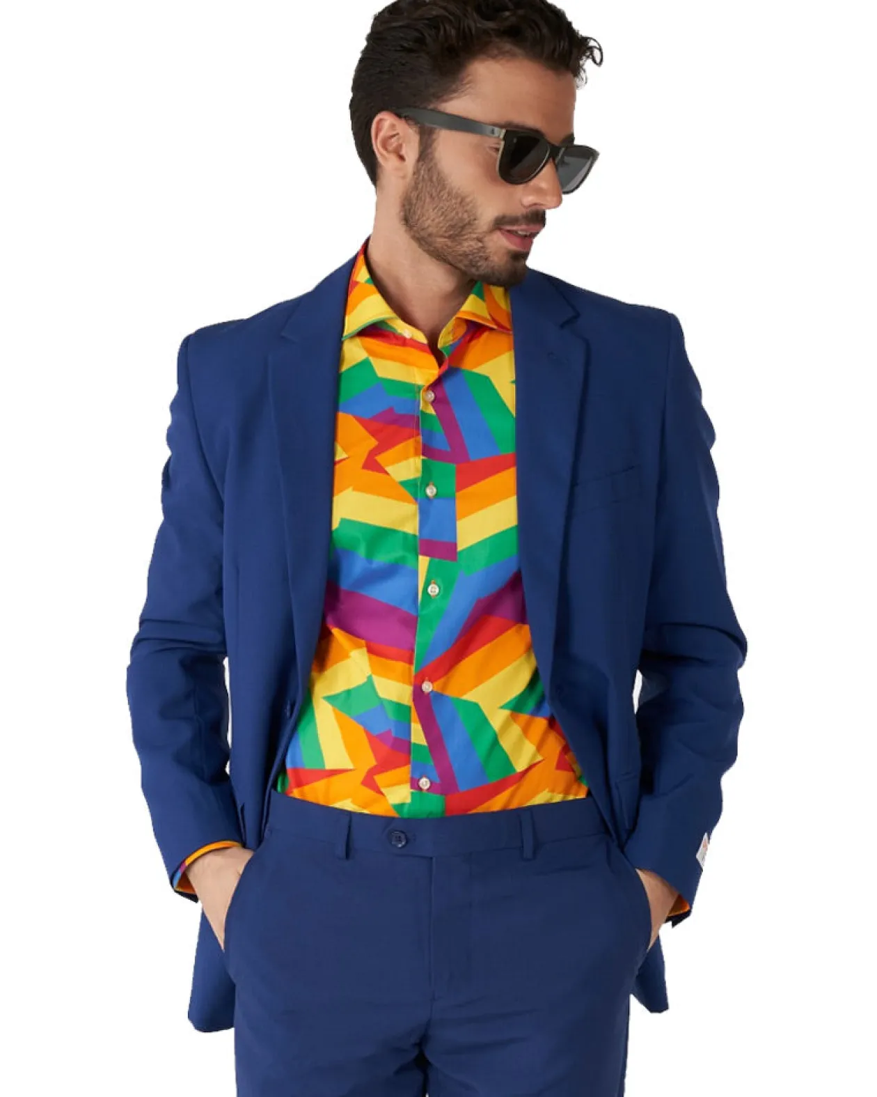 Opposuits Opposuit Zig Zag Rainbow Mens Shirt Clearance