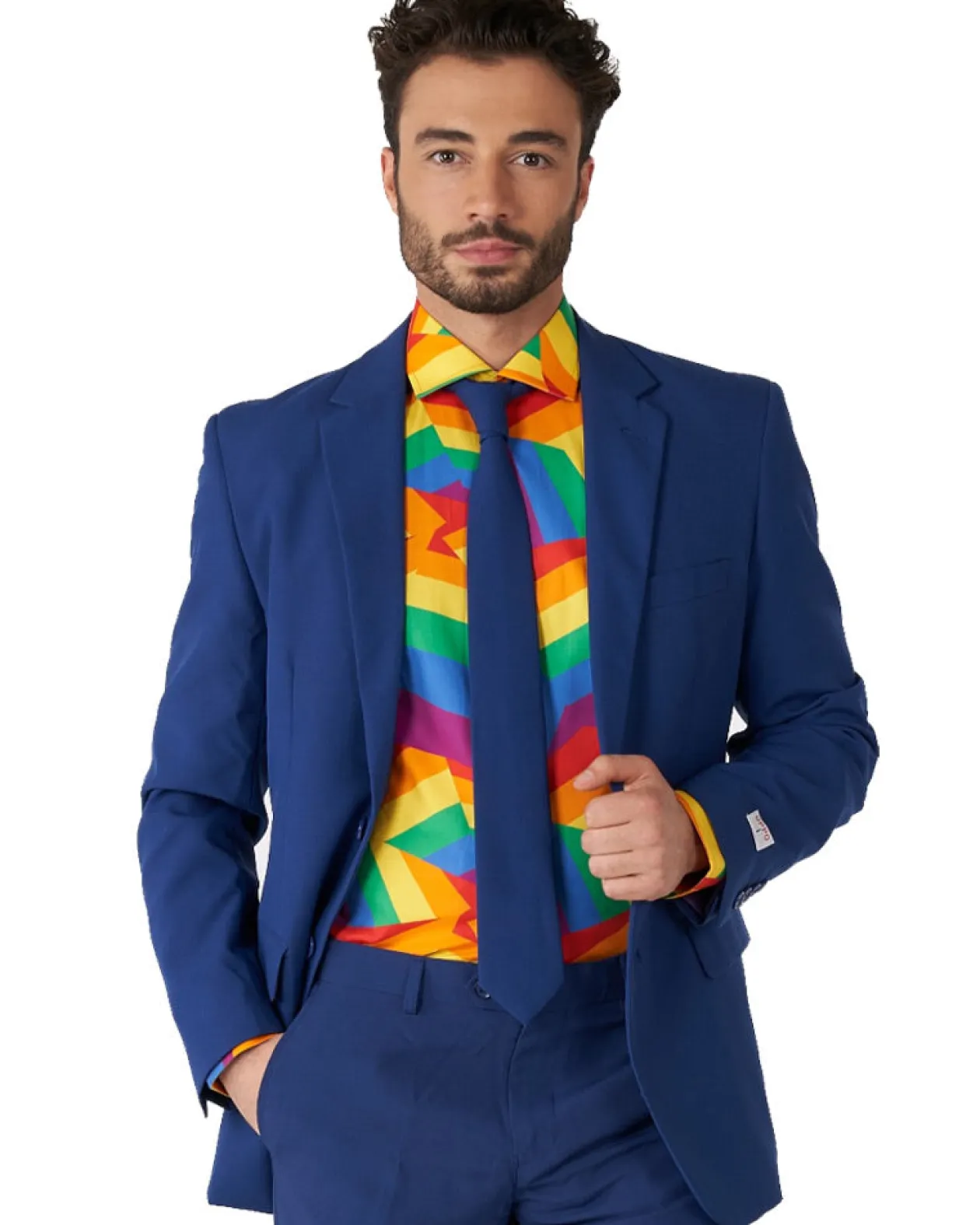 Opposuits Opposuit Zig Zag Rainbow Mens Shirt Clearance