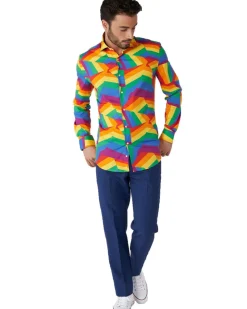 Opposuits Opposuit Zig Zag Rainbow Mens Shirt Clearance