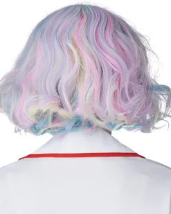 California Costumes Pastel Rainbow Short Bob Wig New