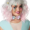 California Costumes Pastel Textured Long Bob Pink Wig Sale