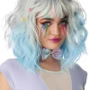 California Costumes Pastel Textured Long Bob Blue Wig Best