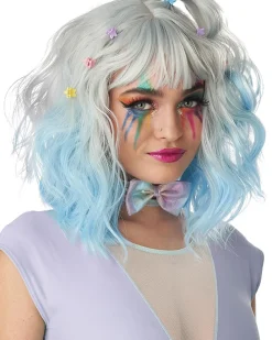 California Costumes Pastel Textured Long Bob Blue Wig Best