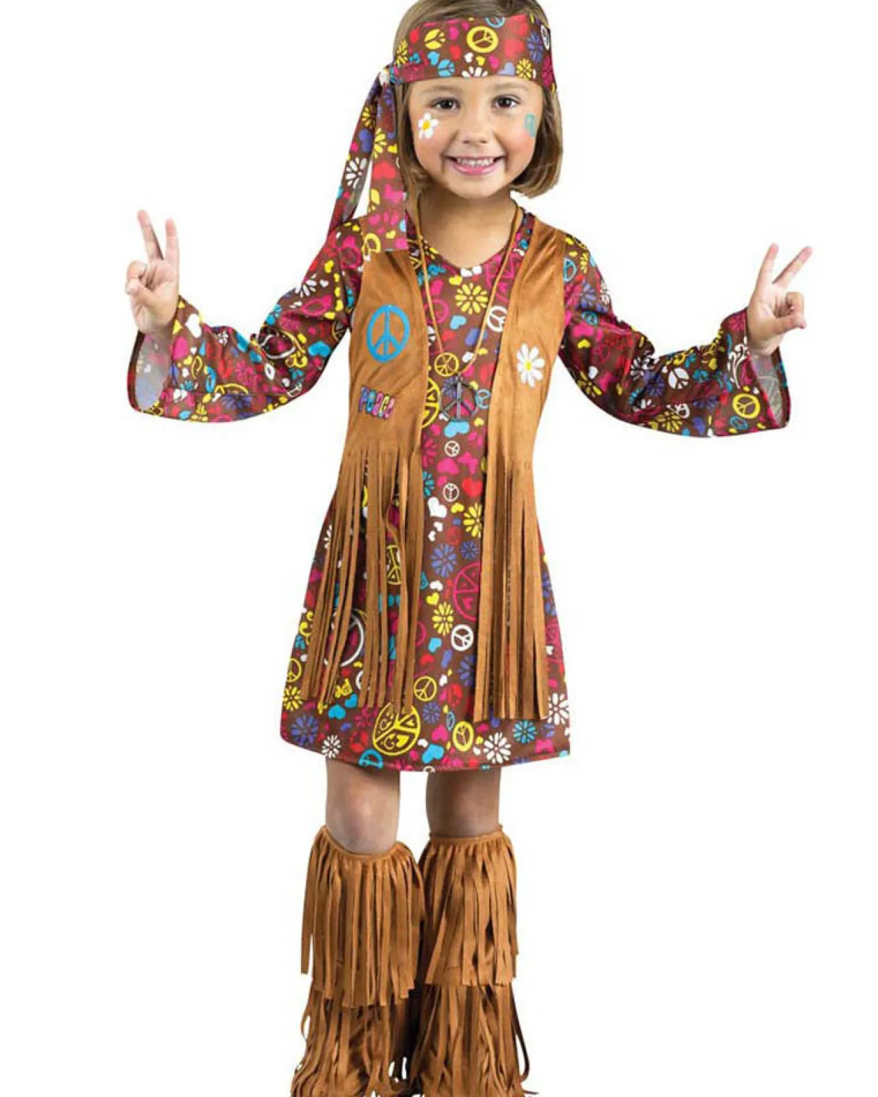 Fun World Peace And Love Hippie Girls Toddler Costume Sale
