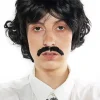 The Wig Outlet Pedro Black Wig And Moustache Set Online