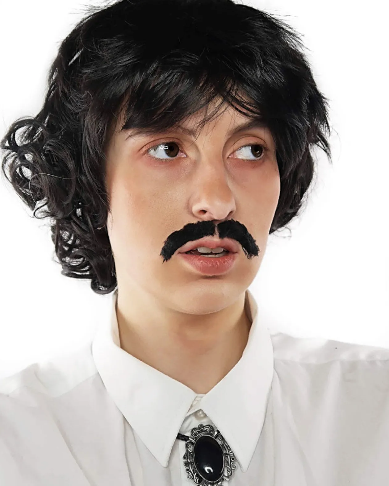 The Wig Outlet Pedro Black Wig And Moustache Set Online