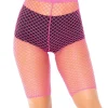 Leg Avenue Pink Industrial Net Biker Shorts Flash Sale