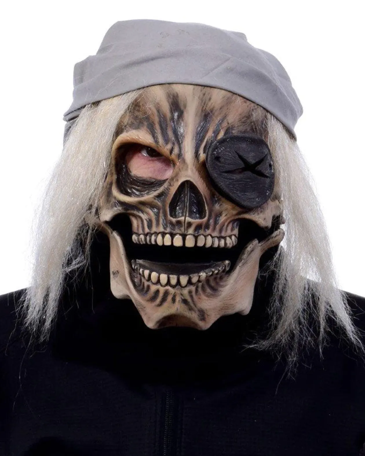 Zagone Studios Pirate Skull Wearing Bandana Premium Mask With Moving Mouth Outlet