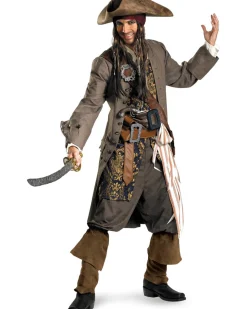 Disguise Pirates Of The Caribbean Captain Jack Sparrow Theatrical Quality Mens Costume Sale