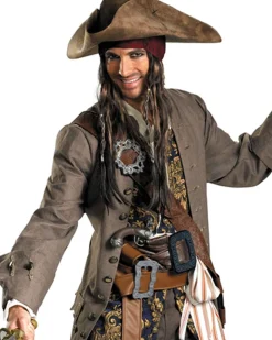Disguise Pirates Of The Caribbean Captain Jack Sparrow Theatrical Quality Mens Costume Sale