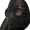 Ghoulish Productions Plague Doctor Black Deluxe Mask Cheap