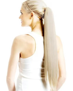 Allaura Wigs and Hair Platinum Blonde Wrap Around 60Cm Deluxe Ponytail Store