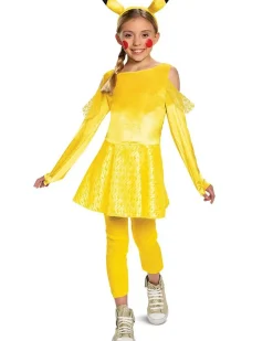 Disguise Pokemon Pikachu Dress Deluxe Girls Costume New