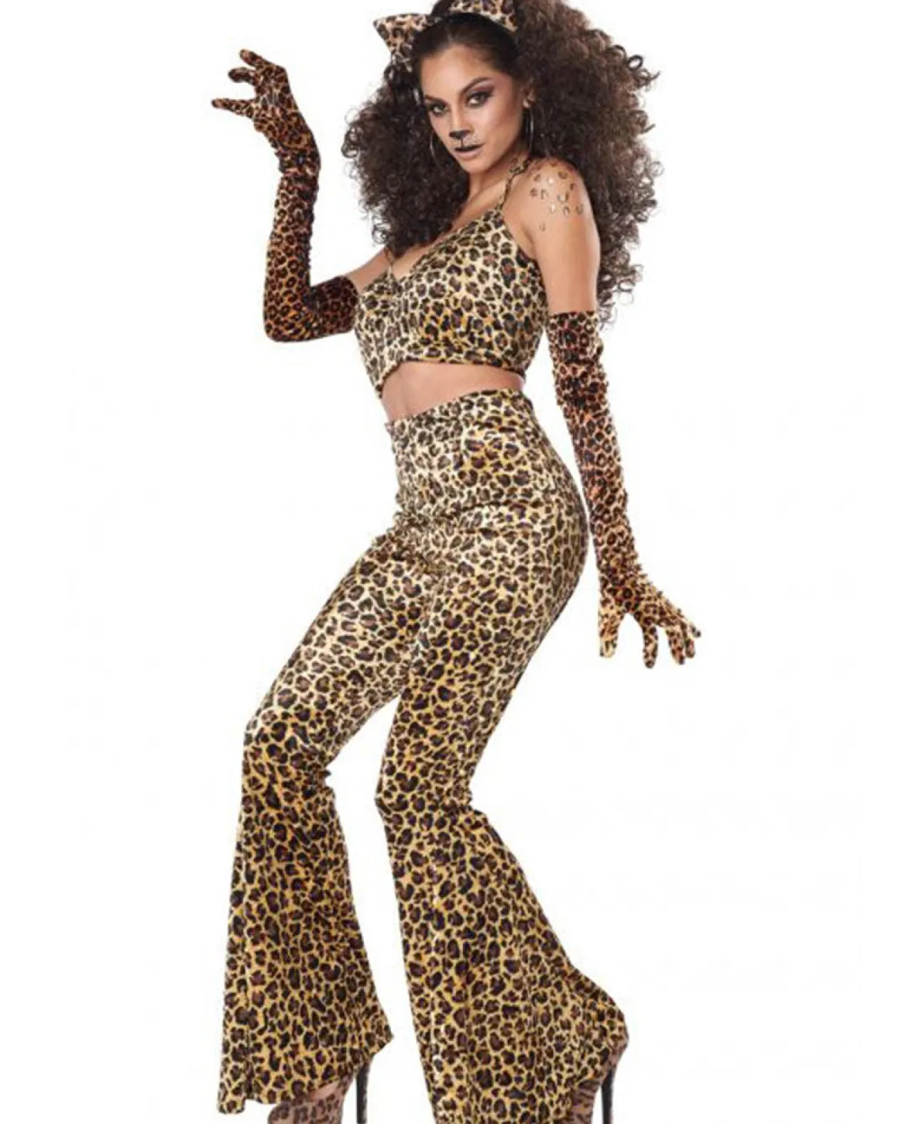 California Costumes Pop Leopard Pant Set Womens Costume New