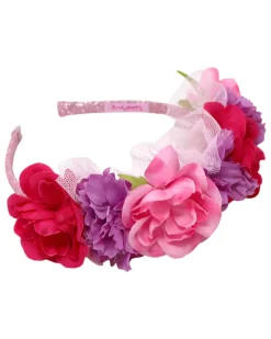 Pink Poppy Princess Floral Headband New