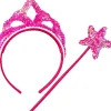 Fairy Girls Princess Sparkle Hot Pink Wand And Tiara Set Online