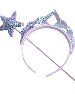 Fairy Girls Princess Sparkle Lilac Wand And Tiara Set Best