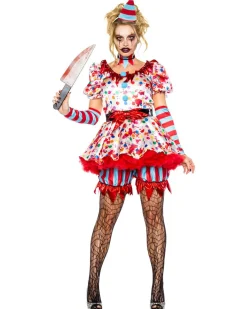 Seeing Red Psycho Circus Clown Womens Costume Fashion