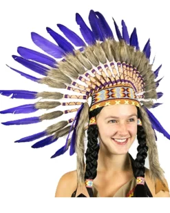 Interalia Purple Small Native American Headdress Hot