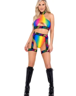 Roma Costumes Rainbow High Waisted Womens Shorts Best