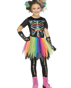 Fun World Rainbow Skele Kids Costume Shop